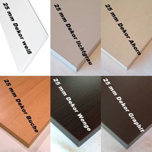 Regalböden, Regalbretter, Tischplatte, Holzfachböden - Stärke 25 mm in 6 Dekoren