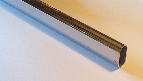 Ovalrohr, Schrankrohr 30 x 15 mm, chrom - 40-120cm