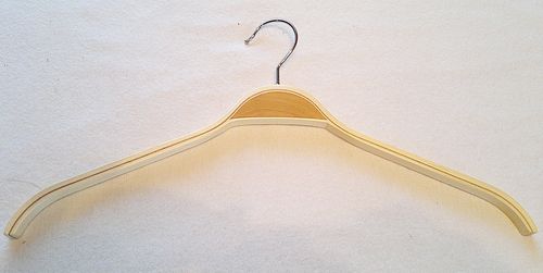 5 Stück Kleiderbügel - Holzbügel - Schichtbügel ohne Steg 42 cm breit