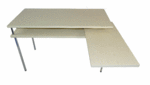 Schreibtisch mit drehbarer Unterplatte Computertisch drehbar Sideboard