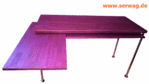 Schreibtisch mit drehbarer Unterplatte Computertisch drehbar Sideboard "Massivholz"